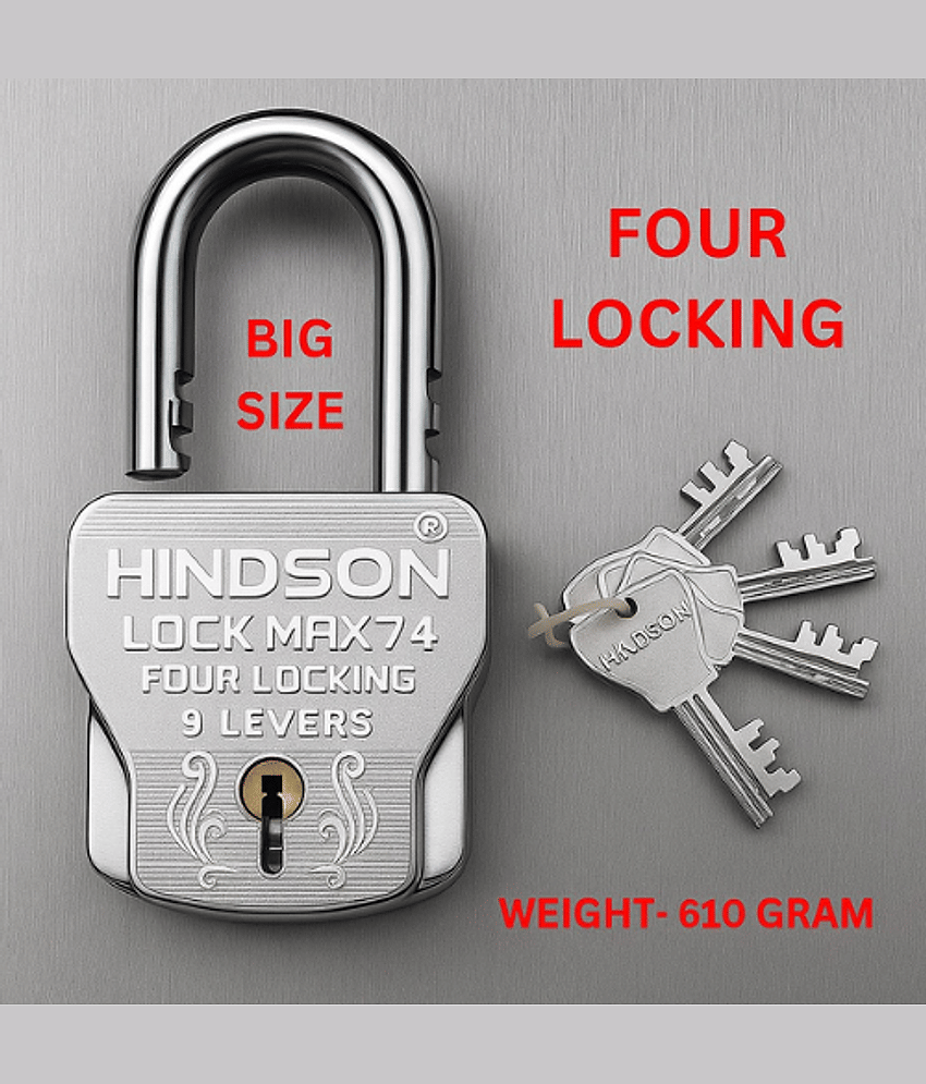 Hindson Silver Pad Lock ( Pack of 1 )