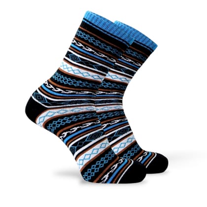 BLACK/BLUE- MULTICOLOR WOOLEN EDITION-Pack of 1-Pair
