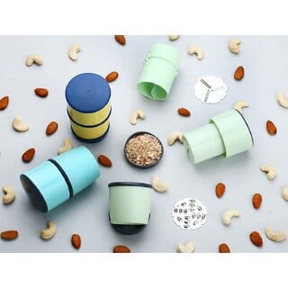 Vibrant Plastic Dry Fruit Cutter - Stackable Kitchen Tool Vibrant Plastic Dry Fruit Cutter - Stackable Kitchen Tool