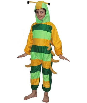 Kaku Fancy Dresses Caterpillar Insect Costume -Multicolour, 7-8 Years, For Boys