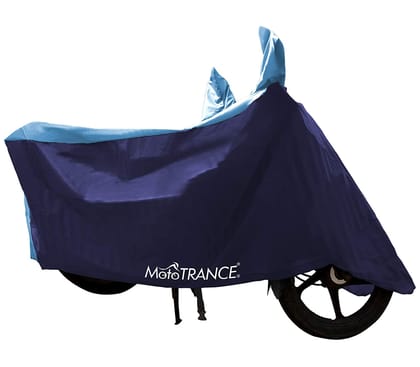 MotoTrance Sporty Bike Body Cover For TVS Sport - Interlock-Stitched Water and Heat Resistant with Mirror Pockets-Aqua Blue