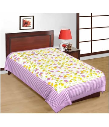 Uniqchoice Cotton Single Bedsheet ( Purple )