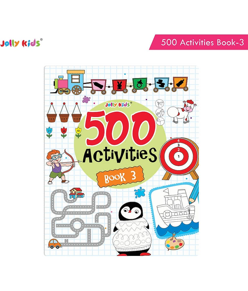 Jolly Kids Fun and Learn 500 Activities Book 3|Ages 3 - 8 years Thinking Skills Activities Books - Learning Counting, Spelling, Solve Puzzle Activities