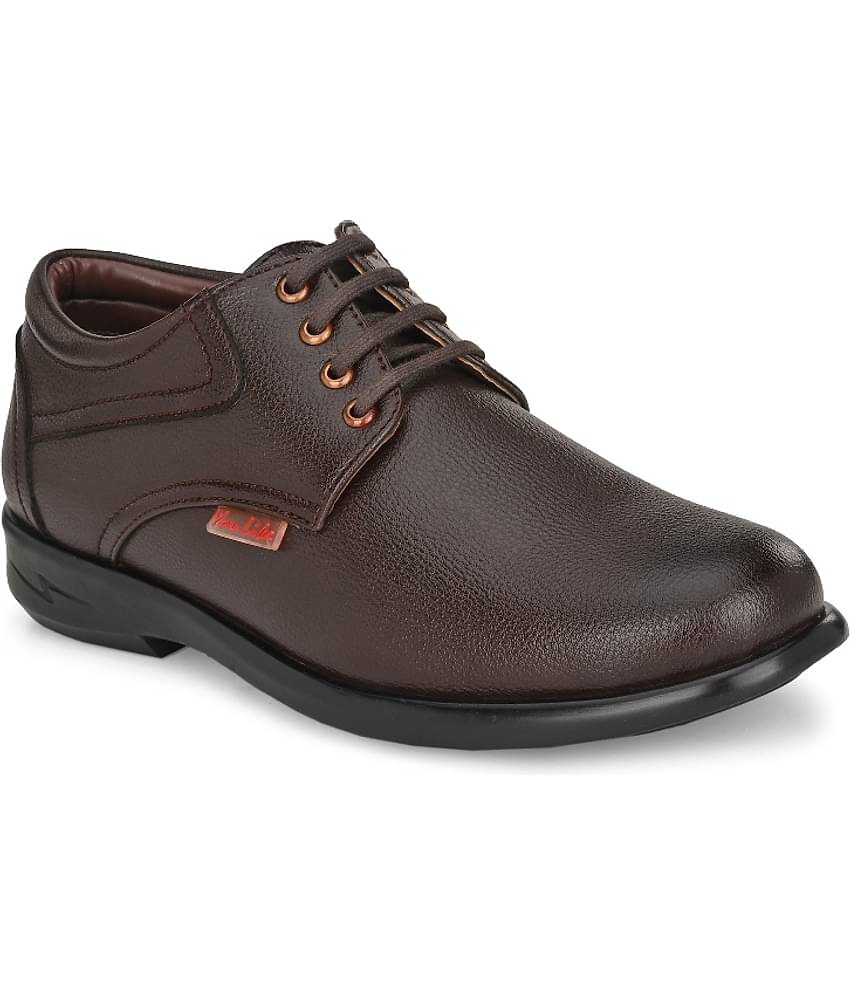 YOU LIkE - Brown Men's Derby Formal Shoes