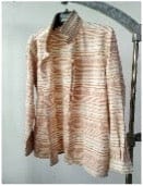 IKKAT PRINT JACQUARD SHIRT-XL / Red