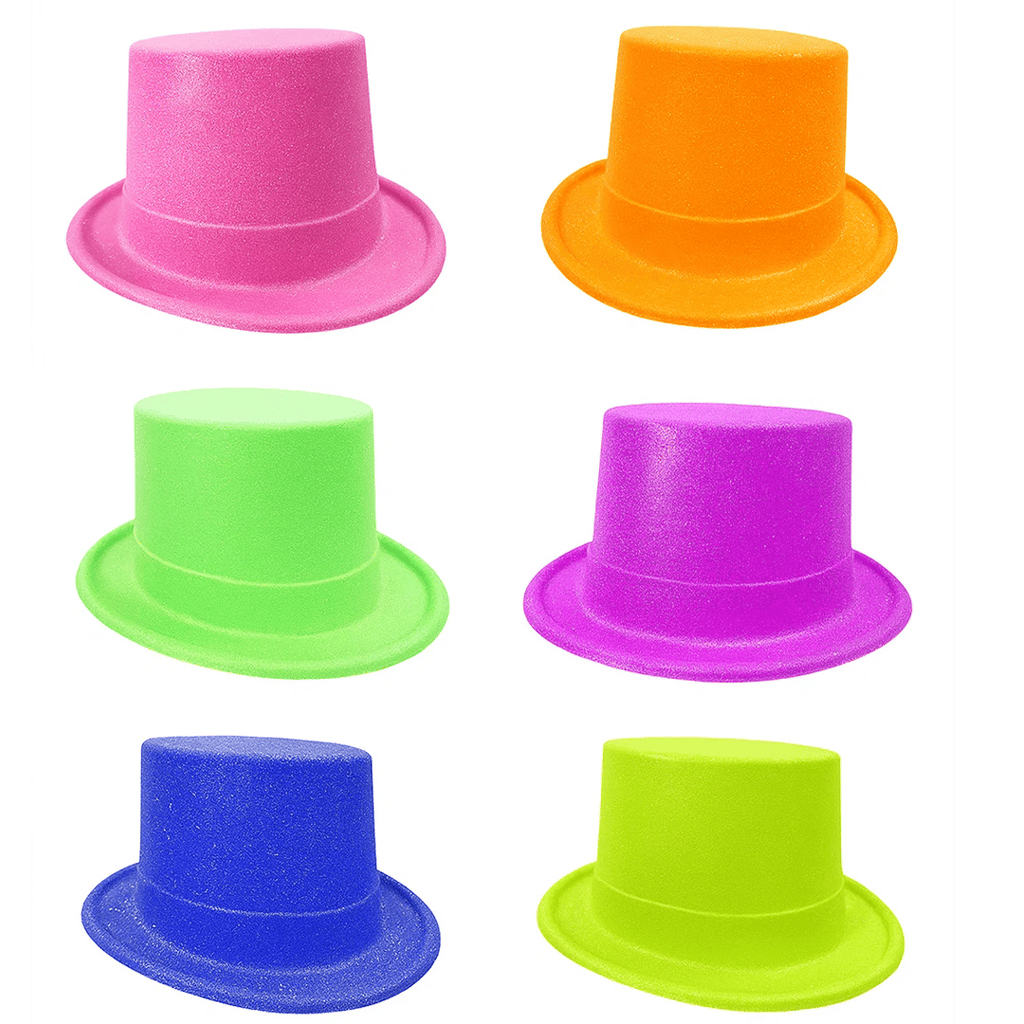 Neon Glitter Hats Combo Pack - 6PC - Party and Festive Needs | Buy online on ZillyBuy