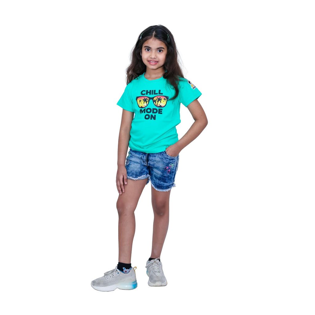 KUCHU Chill Mode On Kids Graphic Tee | 10–11 Years | Printed T-Shirt | Lightweight | Skin-Friendly | Everyday Wear