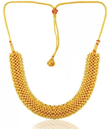 HEER COLLECTION - Golden Alloy Necklace ( Pack of 1 )