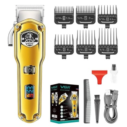 VGR V-693 Fully Waterproof Trimmer 150 min Runtime 6 Length Settings (Gold)