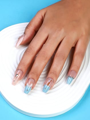 The Celestrial Press-On Nails - Powder Blue-Nails