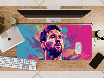 "Messi:Illustration Art" Gaming Mousepad- Elevate Your Gaming Experience-Extra Large (42CM X 90CM)