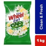 Wheel Green Lemon & Jasmine Detergent Powder, 1 Kg Wheel Green Lemon & Jasmine Detergent Powder, 1 Kg