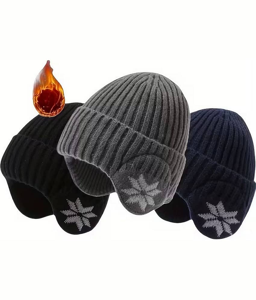Infispace Pack of 1 Woollen Men's Cap ( Multiciolor 3 )