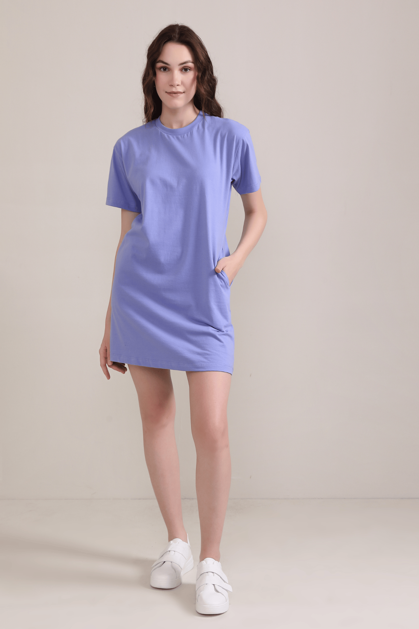 Very Peri :Oversized T-shirt Dress-XS