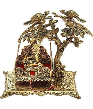 KridayKraft Aluminium Lord Krishna Idol ( 8 cm )