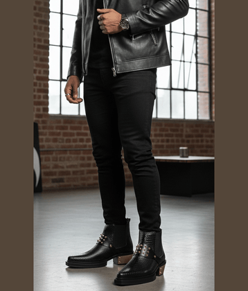 JK Port Black Men's Chelsea Boots