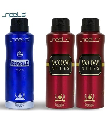 Neel's - Deodorant Spray for Unisex 200 ml ( Pack of 3 )