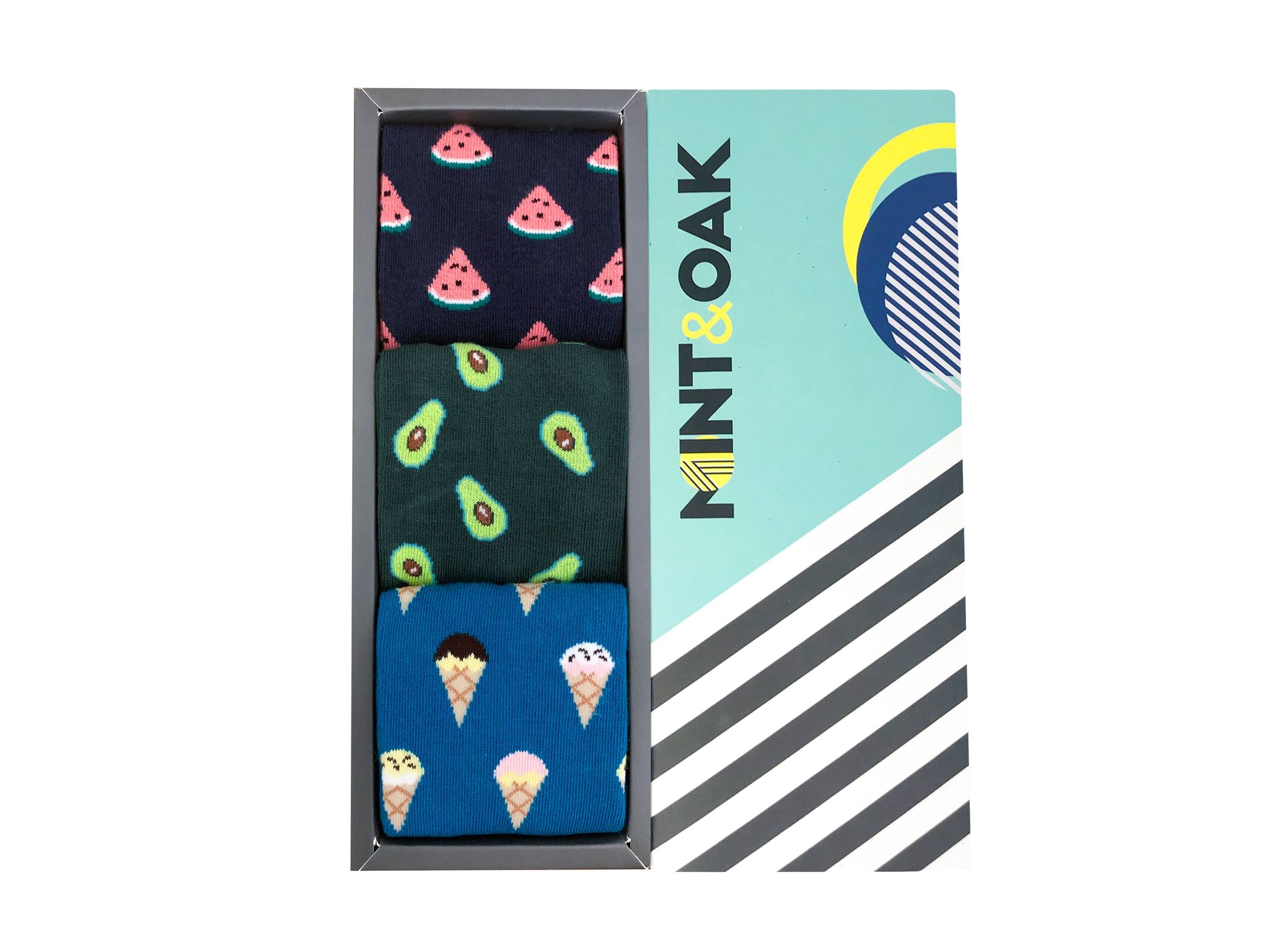 Oh Yum! Set-of-3 Crew Socks for Men