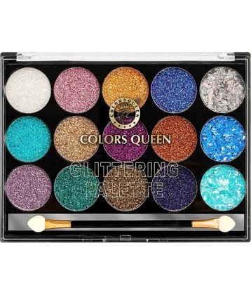 Colors Queen Glittering Eye Shadowe Palette Multicolor (Pack of 1)