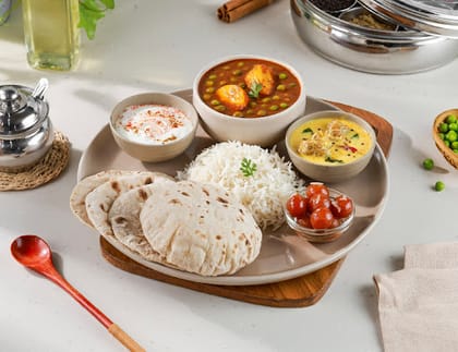 Mom Style Aloo Matar - Feast Thali