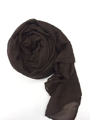 Cotton Crinkle Hijab - Chocolate Brown-Chocolate Brown