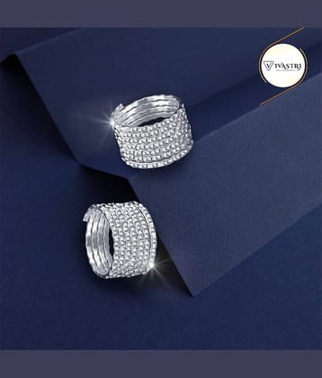 VIVASTRI Silver Toe Rings ( Pack of 2 )