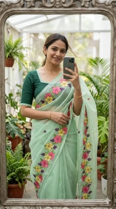New ArrivalsFabric :- Premium kota with floral embroidery Work in full saree with crosio lace border  blouse