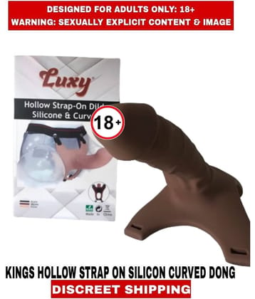 Male Adult Sex TOYS Hollow Strap-On Silicone Dildo With Harness For Men
