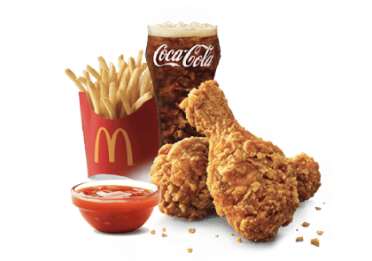 2 Pc Crispy Fried Chicken+ 1 Med Fries+1 Spicy Sauce+1 Coke