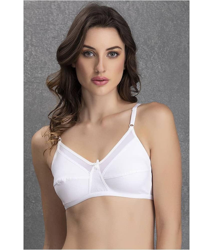 Clovia Cotton Non Padded Women's Everyday Bra ( White )