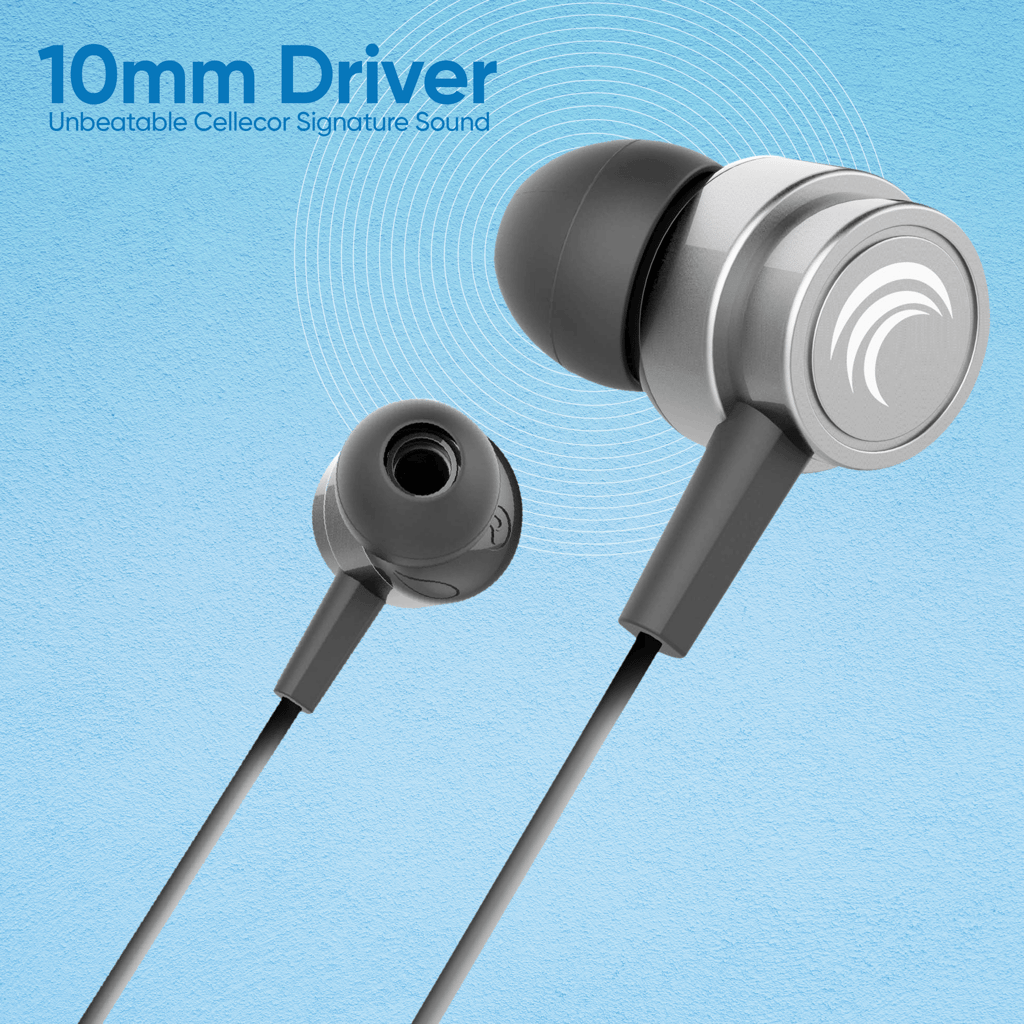 Cellecor BS-1 Wireless Bluetooth Earphone Neckband with 30 Hrs playtime Bluetooth-Grey