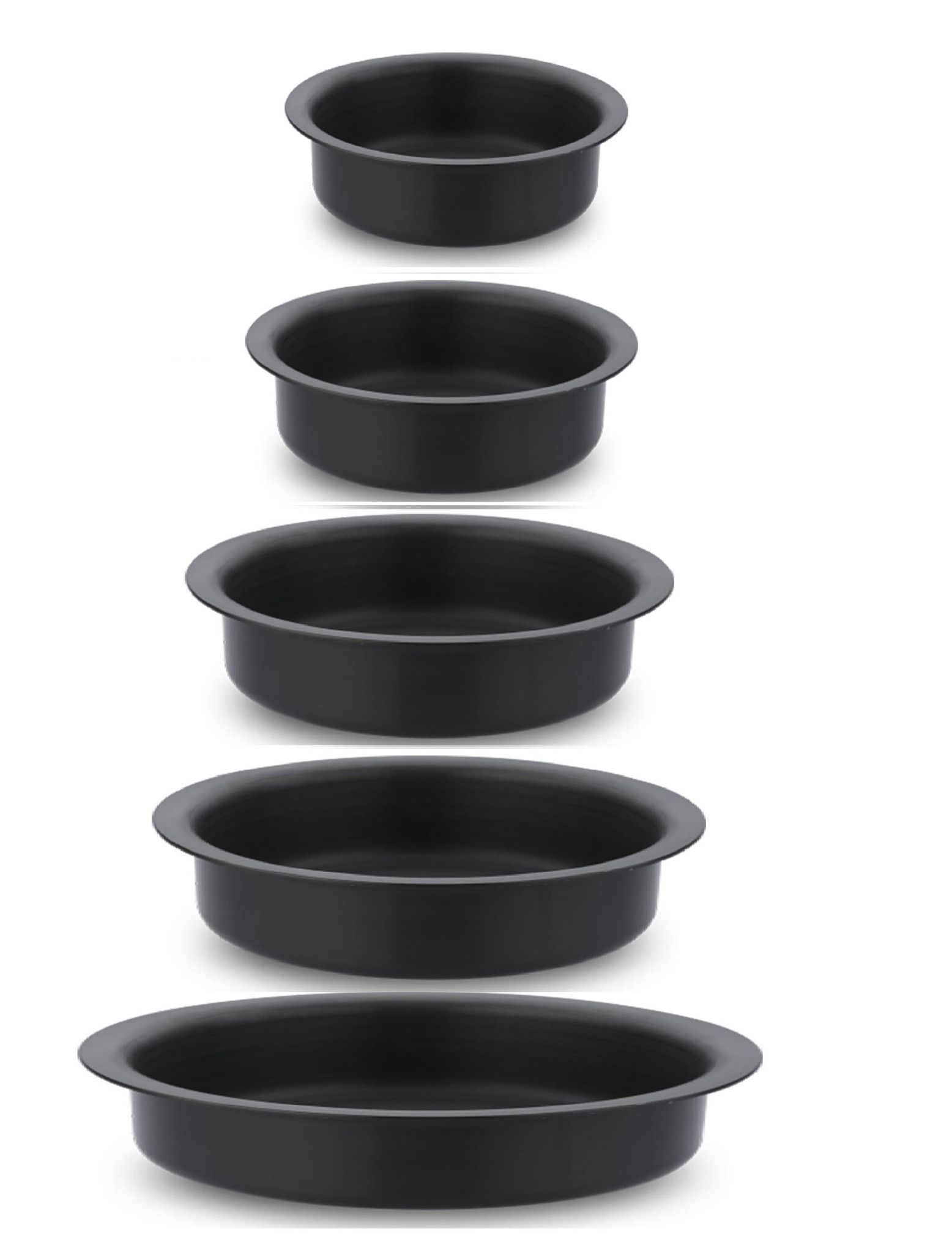 India Gold Hard Anodised Lagadi Pan/Tope Set of 5 | Sizes No. 1, 2, 3, 4 & 5