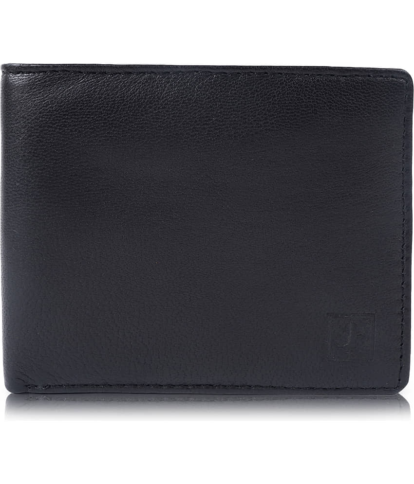 CIMONI Black Leather Men's Two Fold Wallet ( Pack of 1 )