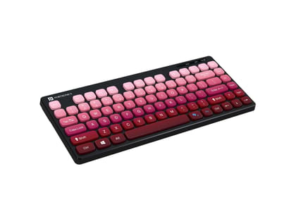Portronics Bubble Wireless Keyboard, Connect 3 Devices, Bluetooth, 2.4 GHz Receiver - Purple