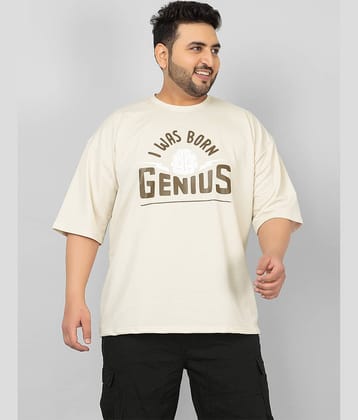 Chkokko Pack of 1 Cotton Blend Oversized Fit Men's T-Shirt ( Khaki )