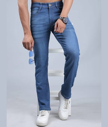 Eyebogler Skinny Fit Distressed Men's Jeans - Navy Blue ( Pack of 1 )