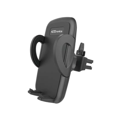 Portronics Clamp Z, Universal Mobile Holder, 360 Degree Rotation, AC Vent Mount, One Press Release (Black)