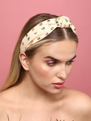 Cream Color Hairband-Hair Accessory