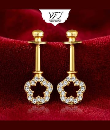 Vighnaharta Gold Drop Earrings ( Pack of 1 )