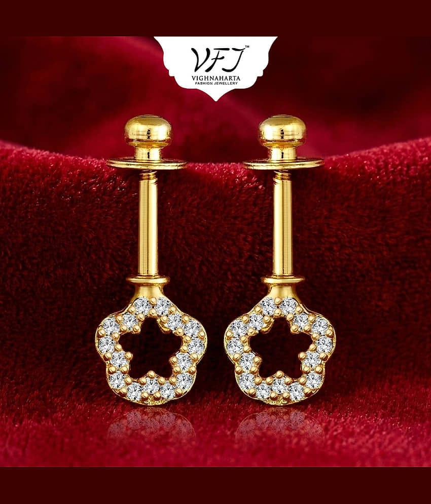 Vighnaharta Gold Drop Earrings ( Pack of 1 )
