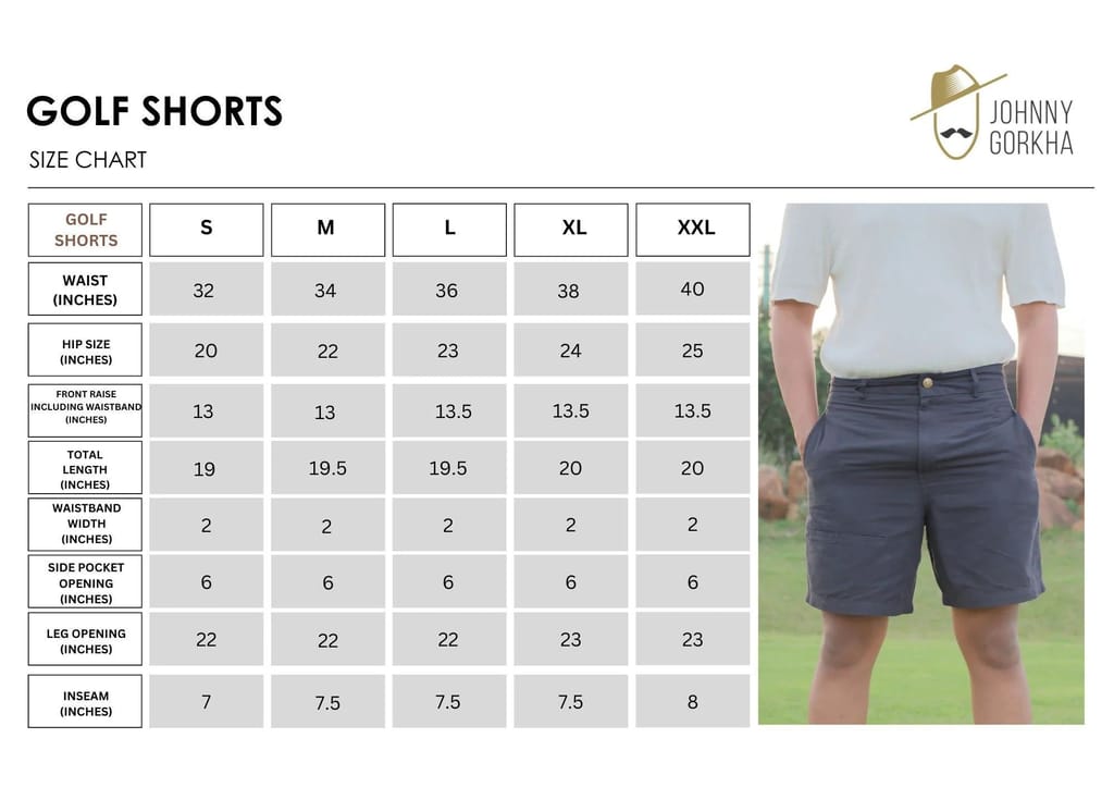 Chic Men Johnny Gorkha Men's Golf Shorts | Blend of Hemp and Cotton Fabric 2025 at ShopCircuit |