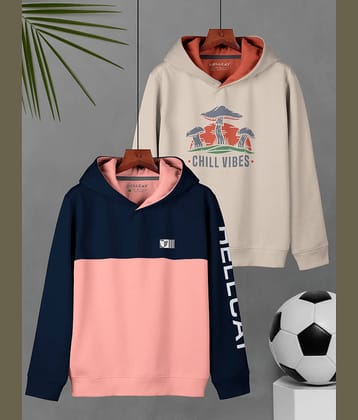 HELLCAT Pack of 2 Boys Cotton Blend Sweatshirt ( Maroon )