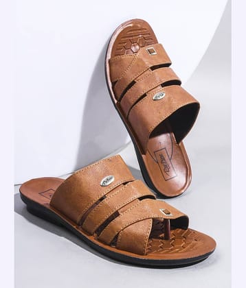 PUPINE Tan Men's Thong Flip Flop