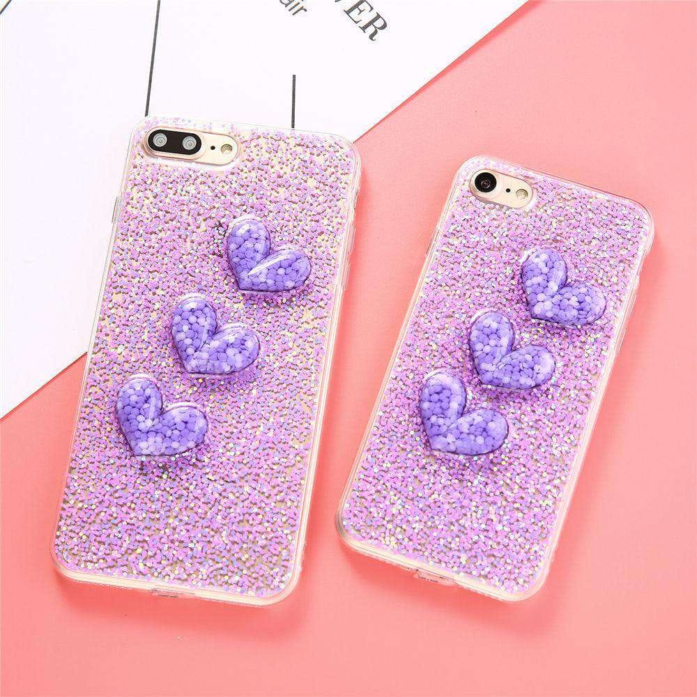 3D Candy Hearts Glitter Case-iPhone 6 Plus/6S Plus