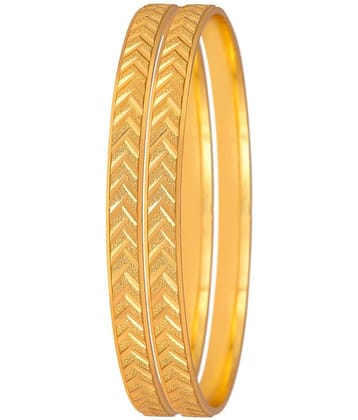 Traditional 1 Gram Gold Plated Designer Bangle for women( set of 2)