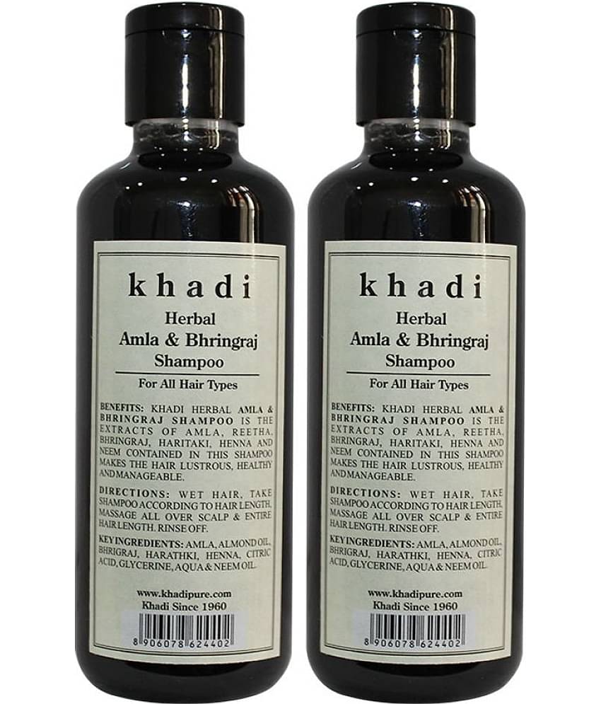 Khadi Herbal Amla & Bhringraj Shampoo 420 ml Pack of 2