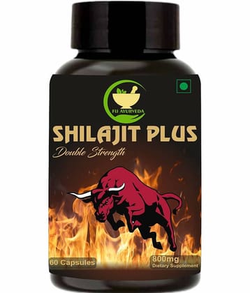 FIJ AYURVEDA Shilajit Plus Extract Capsule | Premium Shilajit | for Men & Women – 800mg 60 Capsules