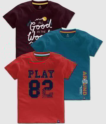 CODEZ Pack of 1 Boys Cotton T-Shirt ( Multicolor )