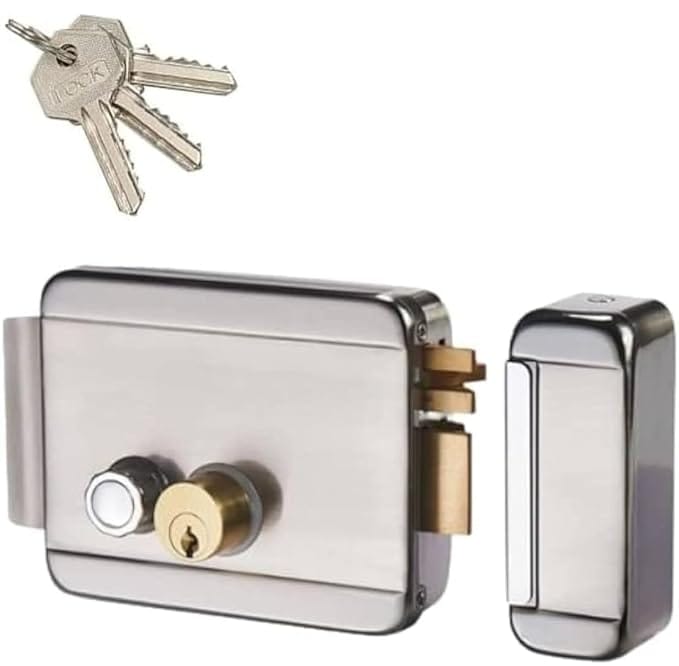 ADISON Stainless Steel 50 Mm Padlock with 3 Extra Keys Pack of 2 Heavy Duty Padlock Main Door Lock | Silver