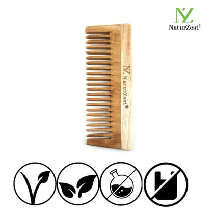 NaturZest Neem Wood Shampoo Comb, 20 gm